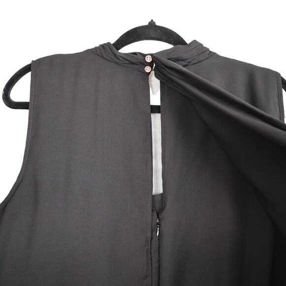 Lane Bryant Womens Drapey Layered Jumpsuit Plus Size 16 Black Layered Lagenlook - Picture 7 of 13